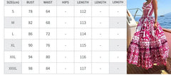 Lunivop Summer New European and American Women's Fashion Bohemian Elegant Light Luxury Mid length Printed Strap Dress
