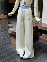 Lunivop Cute Bow Casual Pants Women Plaid Patchwork High Waist Wide Leg Trousers Japan Loose Vintage Lady Spring Kawaii Sweet Pants