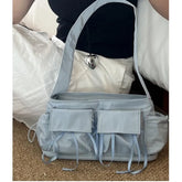 Lunivop Nylon Blue Shoulder Bags Purse Women New Hot Girls Pocket Chic Casual Handbag Female Harajuku Aesthetic Underarm Bag Y2k