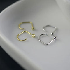 Lunivop INS Trendy Silvery Golden Plated Earrings for Women Glossy Jewelry Sweet Cool Temperament Accessories
