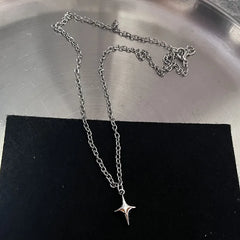 Lunivop Y2K Flail Fire Heart Teeth Pendant Necklace for Women Men Charm Necklace Grunge Punk Fashion Jewelry 