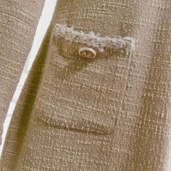 Lunivop 2025 Spring Summer New Pockets Lace Trim Detail Classic Women Dress Tweed Fabric Long Sleeve Bodycon Dresses Female