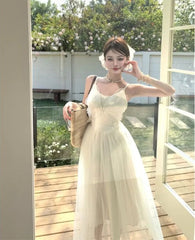 Lunivop Woman Dress Sleeveless Butterfly Mesh Patchwork Slim Backless Holiday Princess Sweet Elegant Dresses Female Chic