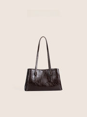Lunivop High Quali Oil Wax Leather Tote Bag Large Capaci Commuter Simple oulder Bag Women Autumn Winter Sli Handbag
