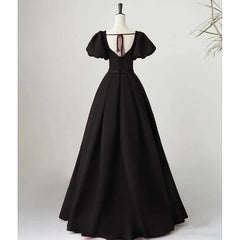 Lunivop Black Evening Dress Short Sleeve Long Style Skirt New Summer Banquet Formal Dress Women Elegant Long Clothes