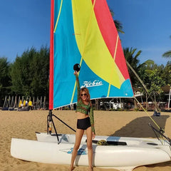 Lunivop Summer fashion trend new women's fashion positioning printing U collar long sleeve Slim top T-shirt