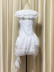 Lunivop Fashion Women Dress Sleeveless V Neck Irregular Flounce Female Summer Party Dresses New Tide