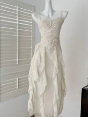 Lunivop Women Elegant Sexy Romantic Style Purple Off Apricot Strap Ruffles Floral Long Midi Dress Birthday Party Luxury Designer New