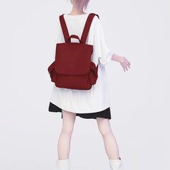 Lunivop Ins Solid Color Student Backpack Commuter Backpacks black bag tote bag