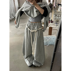 Lunivop Women's Grey Pants Harajuku Streetwear Oversize Sweatpants Y2k Retro 2000s 90s Aesthetic Vintage Trousers Fashion Trashy Clothe