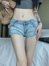 Lunivop Low Waist Sexy Denim Shorts Women Vintage Y2K Hotsweet Jeans Shorts Streetwear Slim Zipper Slit Female Design Shorts New