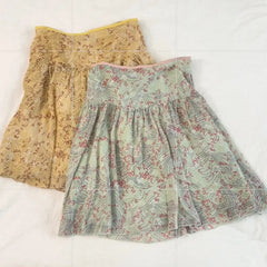 Lunivop Vintage Floral Chiffon Skirts Women Sweet Japanese Style Elegant High Waist Mini Skirts Short Skirts Harajuku Fashion