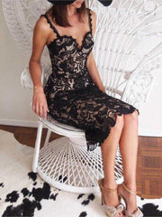 Lunivop Bella Philosophy woman spring sexy embroidery spaghetti strap shirt dress high line strapless sheath dress knee lace party dress