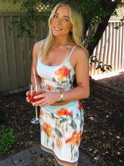 Lunivop Print Floral Two Piece Sets Women Skirt Suit Spaghetti Strap Top Mini Skirt Set Spring Slim Elegant Party Beachwear