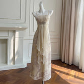 Lunivop Fashion Women Dress Sleeveless Suspenders Lace Patchwork Brooch Female Summer Party Dresses New Tide