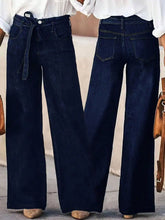 Lunivop Women's Wide Leg Denim Jeans with Belt - Stylish and Comfortable Loose Fit Trousers for Everyday Wear