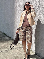 Lunivop Zipper Stand Collar Suede Women's Jackets Vintage Casual Single-Breasted Long Sleeved Jacket Female Autumn Winter Short Chic Top