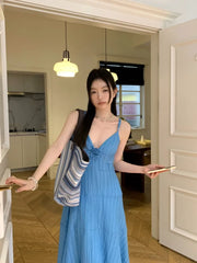 Lunivop Women Dress Sleeveless Flowers V Neck Sleeveless Summer Fashion Holiday Slim Backless Elegant Dresses Female Casual