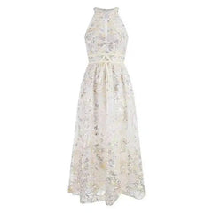 Lunivop Women's Evening Dresses Sequins Embroidered Sleeveless High Waist Elegant Party Sling Dress 2025 New Clothing