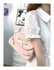 Lunivop Sweet Bow Pink Underarm Bag Women Hot Girls Leather Shoulder Crossbody Bag Female Fairycore Aesthetic Y2k Handbag New