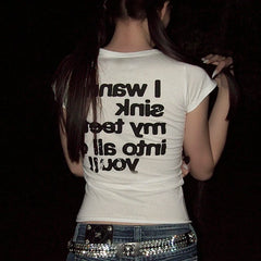 Lunivop 90s Vintage Clothing Female Graphic Tees Y2k Kitty Woman Clothes for Women Kawaii Goth Trashy Y2k 2000s Tops Clothes Emo Gothic