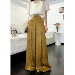 Lunivop Spring Autumn Butterfly Printing Wide-Leg Pants Women 2024 New Fashion Loose Casual Mopping Pants Y2k 90s Black Trousers Female