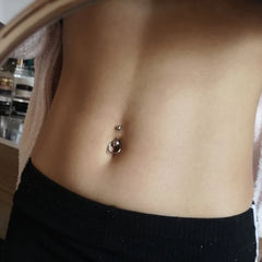 Lunivop Surgical Belly Button Rings for Women Nombril Ombligo Navel Ring Earrings Stainless Steel Barbell Round Body Piercing Jewelry