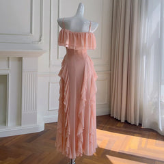 Lunivop Fashion Women Dress Short Sleeve Slash Neck Solid Color Female Summer Evening Party Dresses New Tide