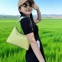 Lunivop Candy Colored Underarm Bag Women's Handbag oulder Bag Korean Sle PU Leather Casual Summer Bag for Daily Use