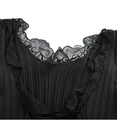 Lunivop Lace Trim Tank Tops Sleeveless Square Neck Rib Knit Tank Crop Top Women Teengirl Camis and Tanks Summer Fairycore Outfit