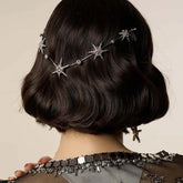 Lunivop Six-pointed Star Rhinestone Hair Comb Temperament Bride Comb Headband Headdress Fashion Wedding Jewelry Accessorie for Women