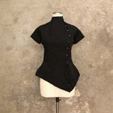 Lunivop New Moda Casual Solid T-shirt Slim Simple Office Lady Top Female Stand Collar All-match Minority Soft Tops