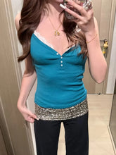 Lunivop Solid Four Buttons Slim Crop Top for Woman Summer V-neck Cotton Cropped Camisole Fashion Streetwear Tank Tops New Y2k Vest