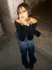 Lunivop Long Sleeve Black Retro Autumn Winter Slim Stretch Neck Tight Round Neck Spice Girl Wearing Long Sleeves Base ropa de mujer