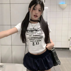 Lunivop Korean Style Sweet Mini Skirt Kawaii Black Low Waist Ruffle Short Skirts Gothic Sexy Harajuku Casual A-line Solid Skirt