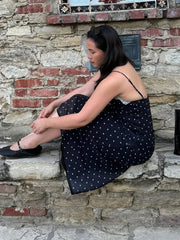 Lunivop Polka Dot Lace Patchwork Maxi Dress Women Summer Fashion Backless Slim Strap Sexy Robes Female Elegant Party Long Dress 2025