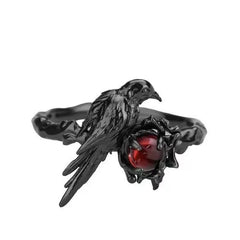 Lunivop Game Love And Deepspace Sylus Cosplay Rings Crow Unisex Adjustable Opening Ring Accessories Jewelry Gifts Halloween Props