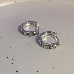 Lunivop New Trendy Star Zirconia Stud Earrings for Women Girls Hiphop Punk Cool Star Hoop Earrings Party Jewelry Gift