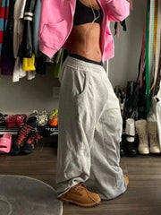 Lunivop Baggy Women Gray Sweatpants Oversized Korean Fashion Jogger Basic Pants Men Hip Hop Streetwear Casual Harajuku Trousers