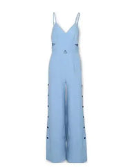 Lunivop Women's Summer New Solid Casual Cross Suspender Jumpsuit Temperament Commuting Woman Fashion Sleeveless Long Jumpsuits