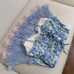 Lunivop Fashion Printed Dress Women's Sleeveless Waist Cinching Suspender Slimming Dresses 2025 Summer New Tide