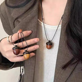 Lunivop Vintage Fruit Pendant Necklace for Women Design That Can Open Sweater Chain Ethnic Style Accessories
