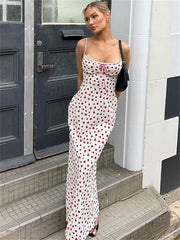 Lunivop Fashion Printed Summer Halter Dresses For Women Lace-Up Patchwork Spaghetti Elegant Slim Party Dress Female Long Dress