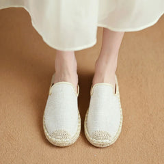 Lunivop Leopard Print Slipper Female Summer New Flat Bottom Women's Shoes Fashion Linen Slippers Shoes for Women Zapatos De Mujer