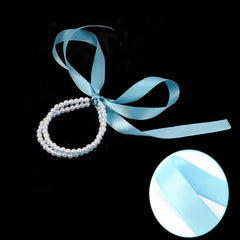 Lunivop New Fashion Vintage Ribbon Bow Double Layered Anklet for Women Niche Design Charms Party Jewelry Vacation Gifts