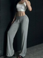 Lunivop New High Waist Yoga Pants Women's Loose Fit Pilates Fitness Sports Long Trousers Comfortable Drape Straight Leg Pants Streetwear