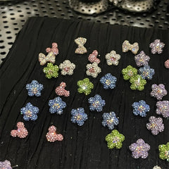 Lunivop 1PCS Cute Colorful Rhinestone Flower Love Heart Butterfly Stainless Steel Ear Bone Nail Earrings for Women Cochlear Accessories