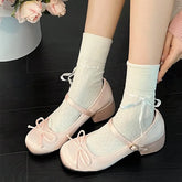 Lunivop Simple and Gentle Fragrant Retro French Thick Heel Mary Jane Shoes Women's Autumn and Winter Versatile Single Shoes