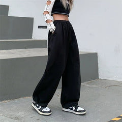 Lunivop Casual Streetwear Women Sports Pants New Korean Fashion Oversize Pants Wide Leg Jogging Female Harajuku Sweatpants