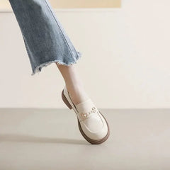 Lunivop Pearl Low Heel Elegant Round Toe Woman PumpsLoafers Loafers Shoes for Women Dress Stylish Genuine Mark With Discount 39 Fashion